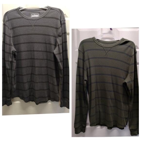 Urban Pipeline Set of 2 Men's Size XXL Green & Gray Thermal Long Sleeve Shirts - Picture 1 of 7